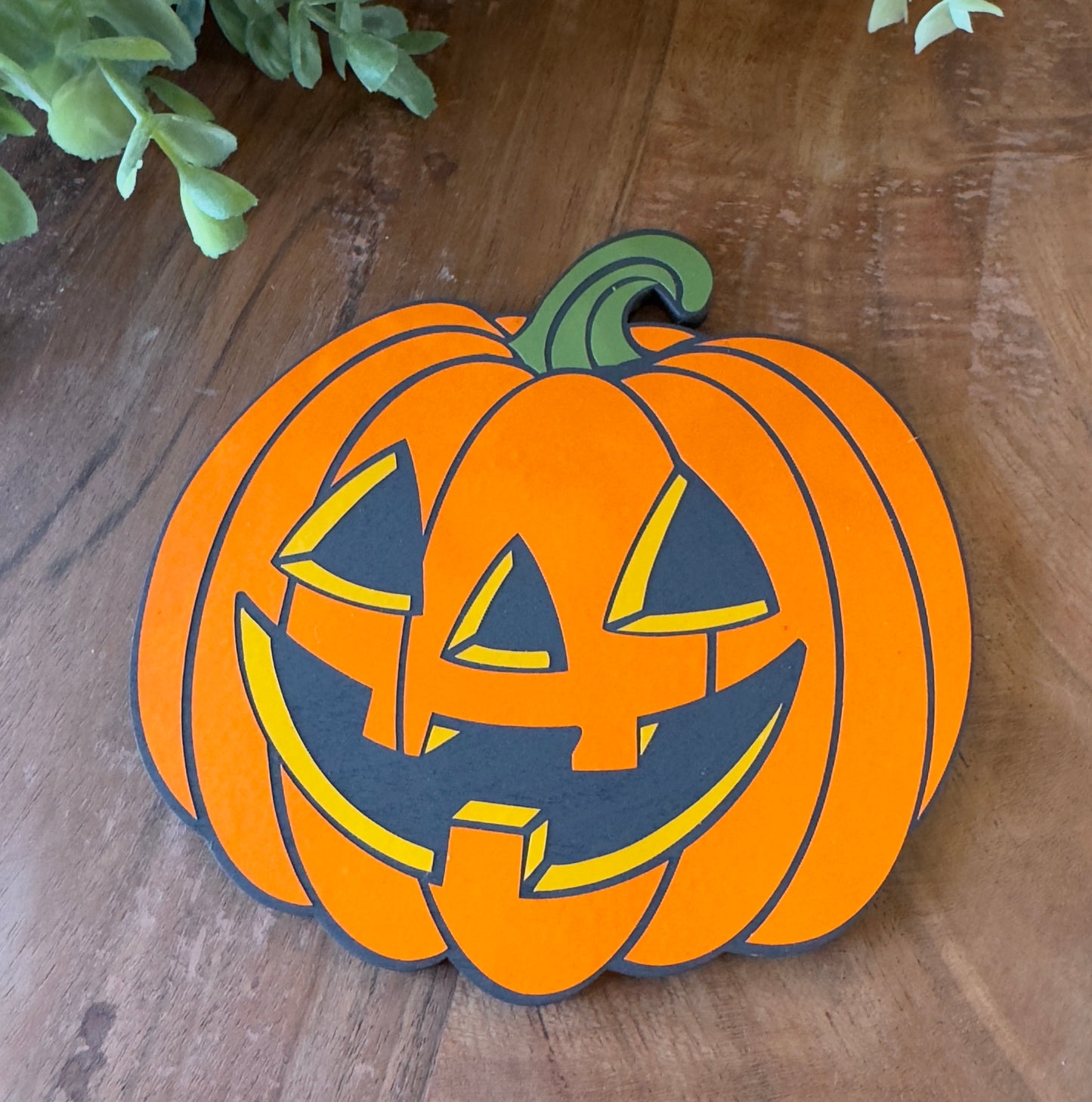 Jack-O-Lantern Wooden Coasters
